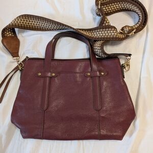 Fossil Fig (Cabernet) Leather Felicity Satchel Bag